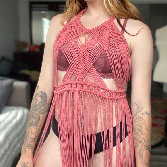 Handmade Macrame Crochet Dress - Picture 3 of 15